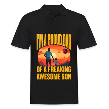 Je suis le fier papa d’un fils génial - Polo Homme - noir - Devant - Kai (181cm)
