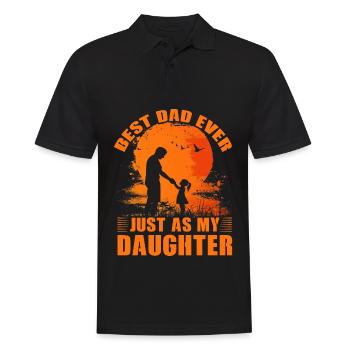 Le meilleur papa du monde, tout comme ma fille - Polo Homme - noir - Devant - Kai (181cm)