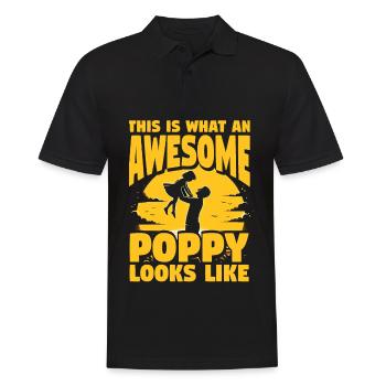 So sieht ein fantastischer Poppy aus - Männer Poloshirt - Schwarz - Vorne - Kai (181cm)