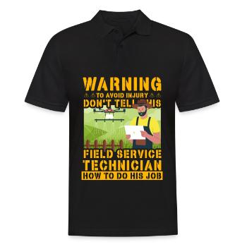 Warnung, um Verletzungen zu vermeidenSagen Sie es diesem Feld nicht - Männer Poloshirt - Schwarz - Vorne - Kai (181cm)