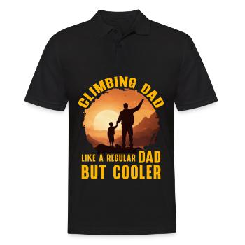 Klettern Papa wie ein normaler Papa, aber cooler - Männer Poloshirt - Schwarz - Vorne - Kai (181cm)
