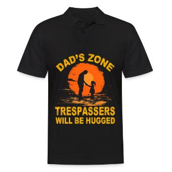 Eindringlinge in die Dad's Zone werden umarmt - Männer Poloshirt - Schwarz - Vorne - Kai (181cm)
