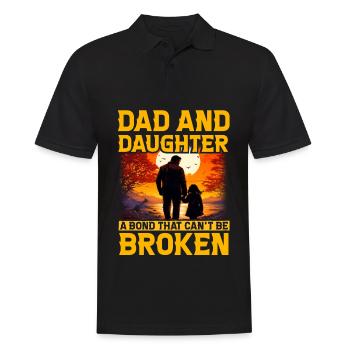Vater und Tochter: eine Bindung, die nicht gebrochen werden kann - Männer Poloshirt - Schwarz - Vorne - Kai (181cm)