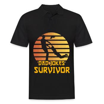 Papa plaisante sur le survivant - Polo Homme - noir - Devant - Kai (181cm)
