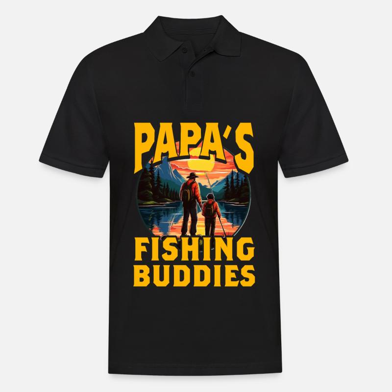 Papas Angelfreunde - Männer Poloshirt - Schwarz