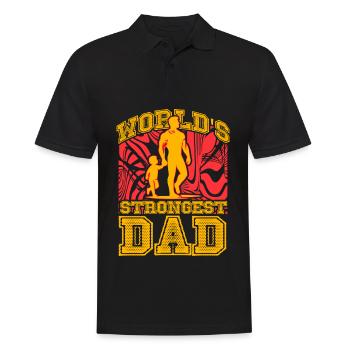 Le père le plus fort du monde - Polo Homme - noir - Devant - Kai (181cm)
