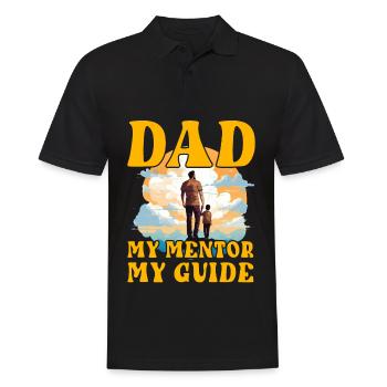 Dad My Mentor My Guide - Men's Polo Shirt - black - Front - Kai (181cm)