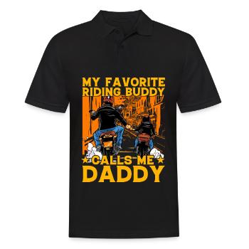 My favorite riding Buddy calls me daddy - Men's Polo Shirt - black - Front - Kai (181cm)