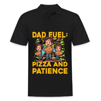 Dad Fuel Pizza and Patience - Men's Polo Shirt - black - Front - Kai (181cm)