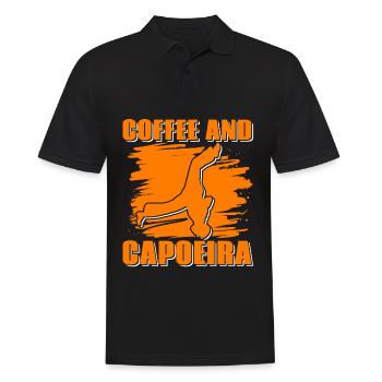 Kaffee und Capoeira - Männer Poloshirt - Schwarz - Vorne - Kai (181cm)