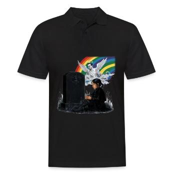 Daughter Dad Mourning Angel - Men's Polo Shirt - black - Front - Kai (181cm)