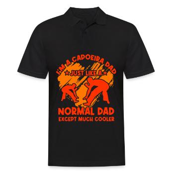 Ich bin ein Capoeira-Vater, genau wie ein normaler Vater - Männer Poloshirt - Schwarz - Vorne - Kai (181cm)