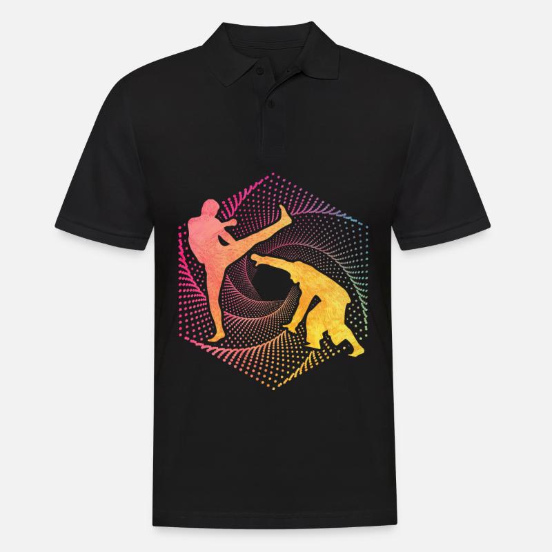 Capoeira - Männer Poloshirt - Schwarz