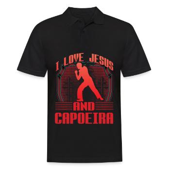 I love Jesus and Capoeira - Men's Polo Shirt - black - Front - Kai (181cm)
