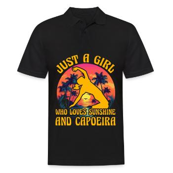 Juste une fille qui aime le soleil et la capoeira - Polo Homme - noir - Devant - Kai (181cm)