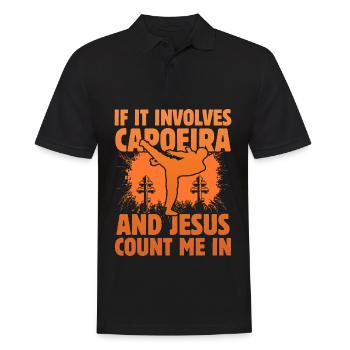 If it involves Capoeira and Jesus count me in - Men's Polo Shirt - black - Front - Kai (181cm)