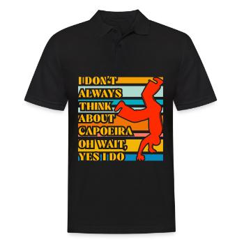 Ich denke nicht immer an Capoeira, oh warte, ja, ich - Männer Poloshirt - Schwarz - Vorne - Kai (181cm)
