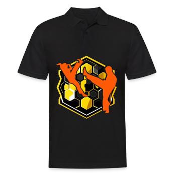 Capoeira - Men's Polo Shirt - black - Front - Kai (181cm)