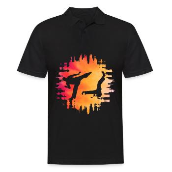 Capoeira - Polo Homme - noir - Devant - Kai (181cm)