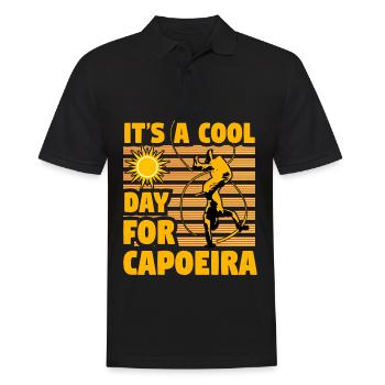 It's a cool day for capoeira - Men's Polo Shirt - black - Front - Kai (181cm)