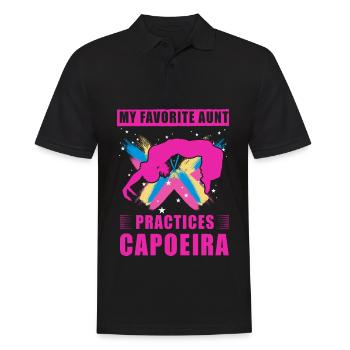 My favorite aunt practices capoeira - Men's Polo Shirt - black - Front - Kai (181cm)
