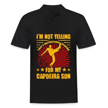 I'm not yelling that's motivational speaking - Men's Polo Shirt - black - Front - Kai (181cm)