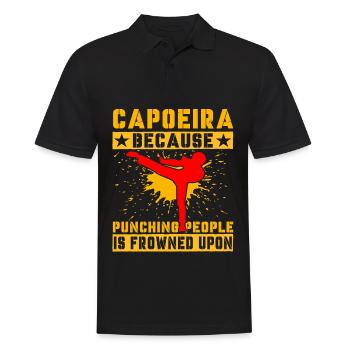 Capoeira because punching people is frowned upon - Men's Polo Shirt - black - Front - Kai (181cm)