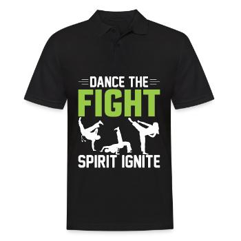 Dance the fight spirit - Men's Polo Shirt - black - Front - Kai (181cm)
