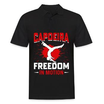 Capoeira freedom in motion - Men's Polo Shirt - black - Front - Kai (181cm)