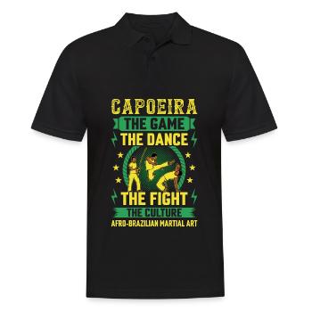 Capoeira, le jeu, la danse, le combat - Polo Homme - noir - Devant - Kai (181cm)