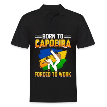 Né à la capoeira, forcé de travailler - Polo Homme - noir - Devant - Kai (181cm)