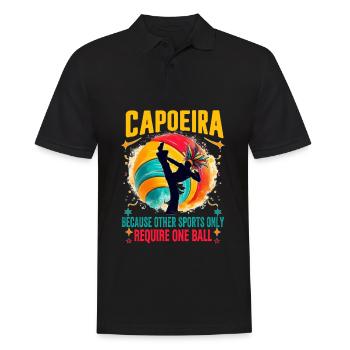 Capoeira because other sport only require one ball - Men's Polo Shirt - black - Front - Kai (181cm)