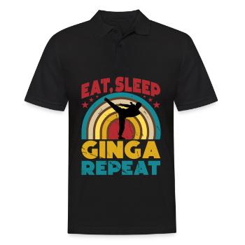 Manger Dormir Ginga Répéter - Polo Homme - noir - Devant - Kai (181cm)