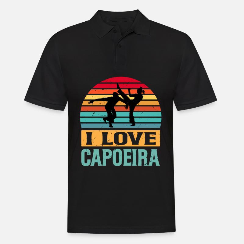 Ich liebe Capoeira - Männer Poloshirt - Schwarz