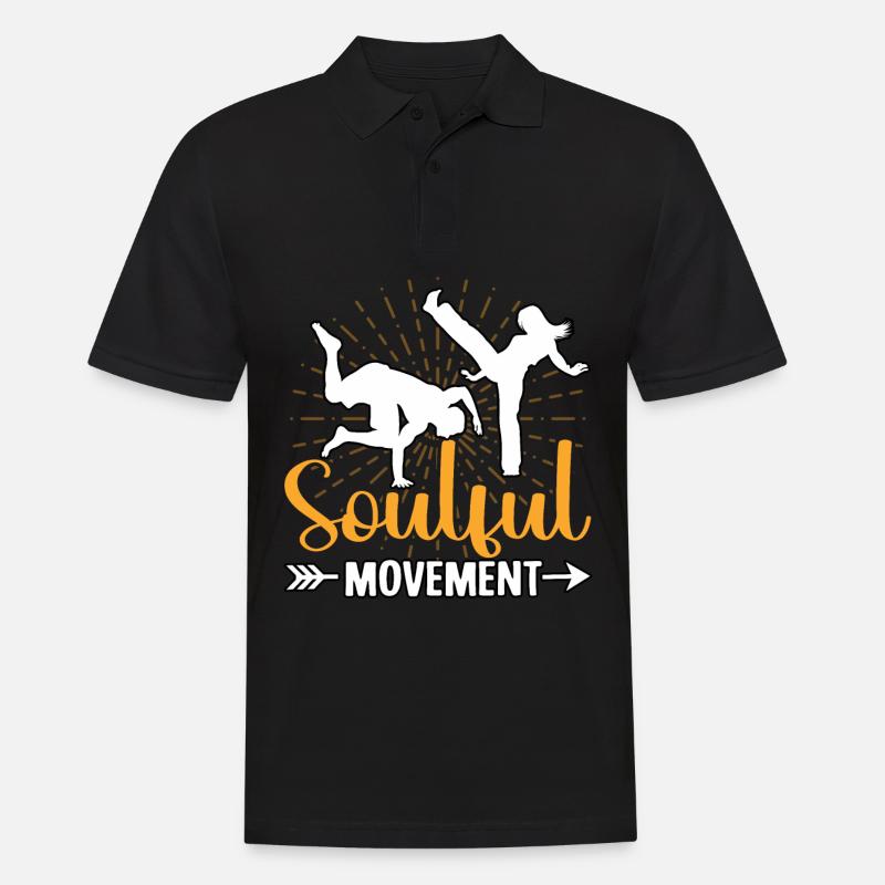 Seelenvolle Bewegung - Männer Poloshirt - Schwarz