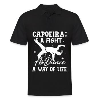 La capoeira, un combat, une danse, un art de vivre - Polo Homme - noir - Devant - Kai (181cm)