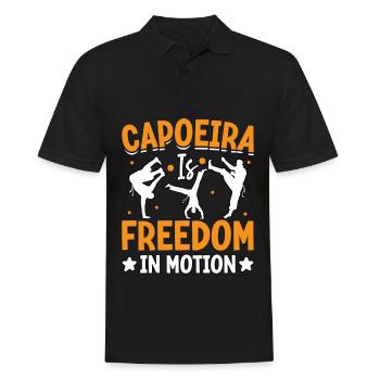 Capoeira is freedom in motion - Men's Polo Shirt - black - Front - Kai (181cm)