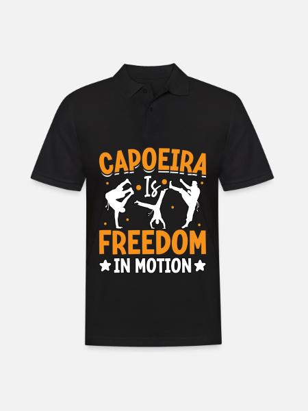 Capoeira ist Freiheit in Bewegung - Herre poloshirt - sort