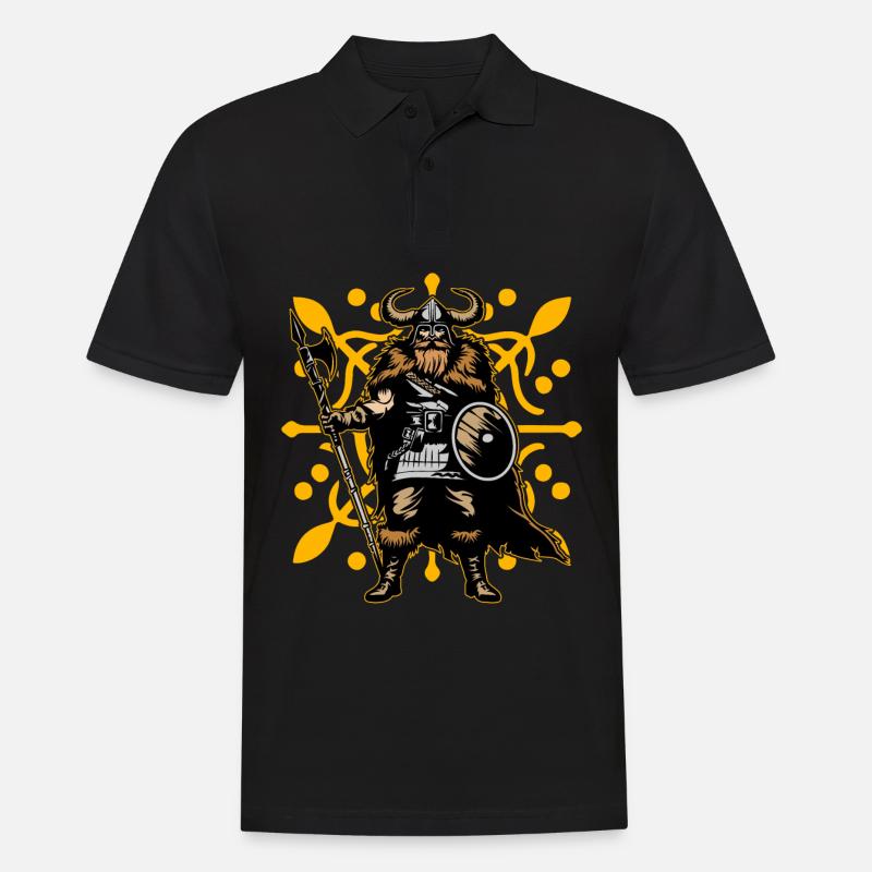 Wikinger - Männer Poloshirt - Schwarz