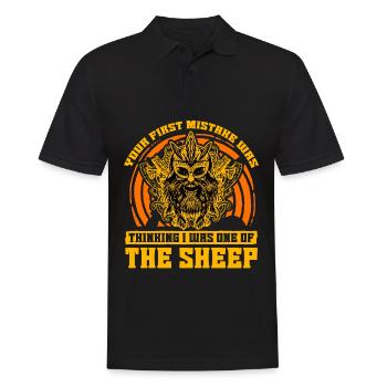 Dein erster Fehler war, zu denken, ich sei einer der - Männer Poloshirt - Schwarz - Vorne - Kai (181cm)