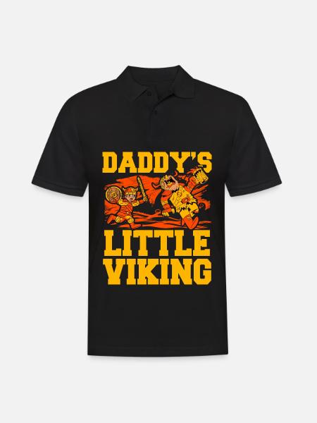 Daddy's little Viking - Men's Polo Shirt - black
