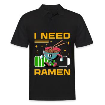 J’ai besoin de Ramen - Polo Homme - noir - Devant - Kai (181cm)