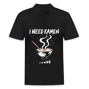 J’ai besoin de Ramen - Polo Homme - noir - Devant - Kai (181cm)