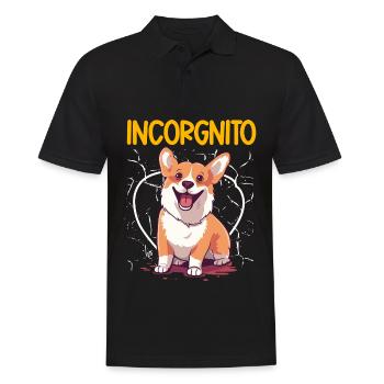 Incorgnito – Jeu de mots amusant sur le corgi - Polo Homme - noir - Devant - Kai (181cm)