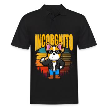 Incorgnito – Jeu de mots amusant sur le corgi - Polo Homme - noir - Devant - Kai (181cm)