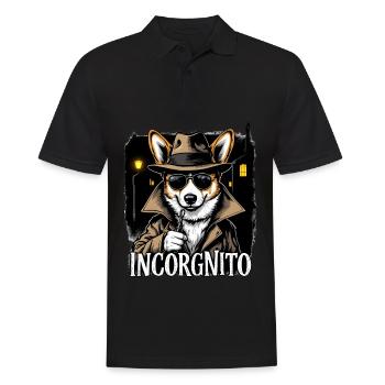 Incorgnito – Jeu de mots amusant sur le corgi - Polo Homme - noir - Devant - Kai (181cm)