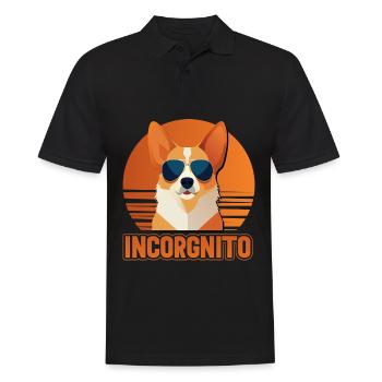 Incorgnito – Jeu de mots amusant sur le corgi - Polo Homme - noir - Devant - Kai (181cm)