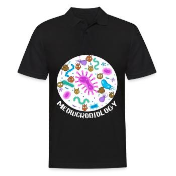 Meowcrobiology - Men's Polo Shirt - black - Front - Kai (181cm)