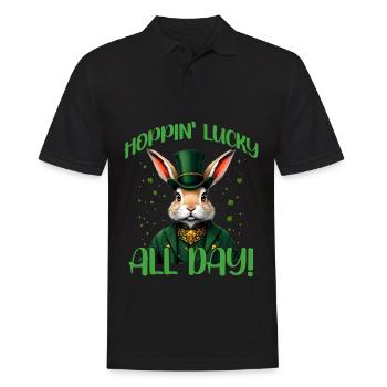 Happin chanceux toute la journée - Polo Homme - noir - Devant - Kai (181cm)