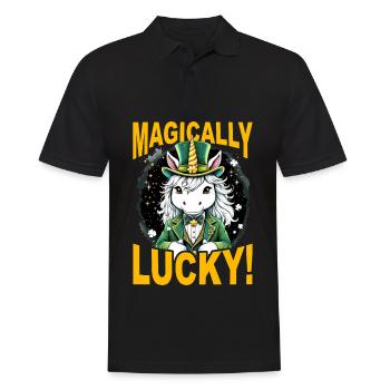 magiquement chanceux - Polo Homme - noir - Devant - Kai (181cm)